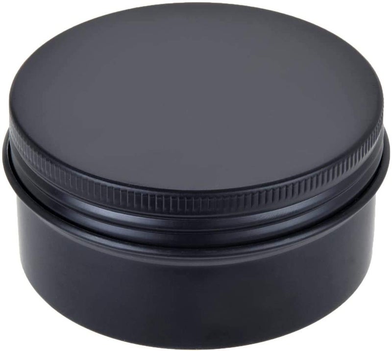 Healthcom 12 Packs 3 Oz Empty Jars 90ml Black Round Aluminum Tin Cans Screw Top Metal Steel Tins Lip Balm Tins Box Cosmetic Containers Storage Organization for Candles Salve Crafts Spice Tea Gift - Image 4